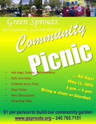 Community Picnic – Sunday May 12, 2013